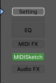Logic channel strip with MIDISketch in the Instrument slot
